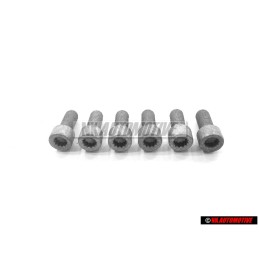 6x VW Original Zylinderschraube Mit Innen- Vielzahnkopf - N 90991002