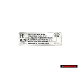 Audi Original Kennschild 'Bleifreies Benzin' - 4E0010331