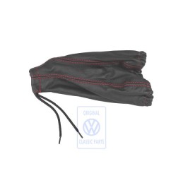 VW Original Schalthebelverkleidung (Leder) Schwarz - 1H0064228 041