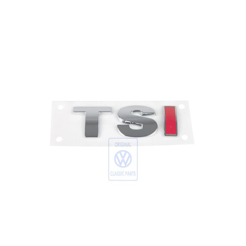 VW Original Schriftzug Chrom/Chrom/Rot - 1T0853675J GQF
