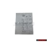Audi Original Kennschild Für Reifendruck - 8E5010375D