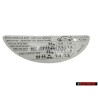 VW Original Kennschild Für Reifendruck - 6N0010267