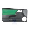 VW Original Türverkleidung (Leder/Kunstleder) Schwarz/Grün - 1E0867011APLPS