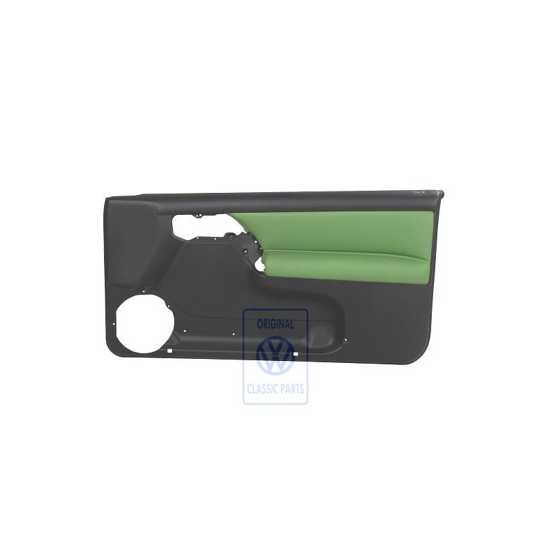 VW Original Türverkleidung Leder/Kunstleder Schwarz/Cosmicgrün - 1E0867012AMHGJ