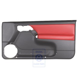 VW Original Türverkleidung (Leder/Kunstleder) Schwarz/Rot - 1E0867012APLPR