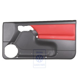 VW Original Türverkleidung (Leder/Kunstleder) Schwarz/Rot - 1E0867012BALPR