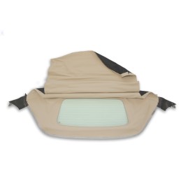 VW Original Verdeckbezug Kunstleder Mit Heckscheibe Hellbeige - 1E0871035G 09E