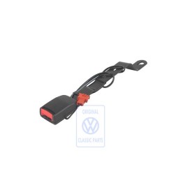 VW Original Gurtschloss Mit Warn- Kontakt Satinschwarz/Feuerrot - 1HM857755 FCN