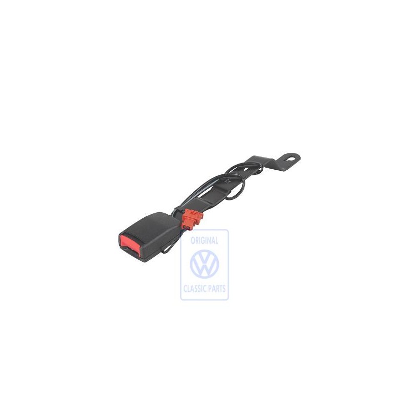VW Original Gurtschloss Mit Warn- Kontakt Satinschwarz/Feuerrot - 1HM857755 FCN