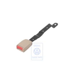 VW Original Gurtschloss Mit Warn- Kontakt Hellbeige/Feuerrot - 1HM857755 FCR