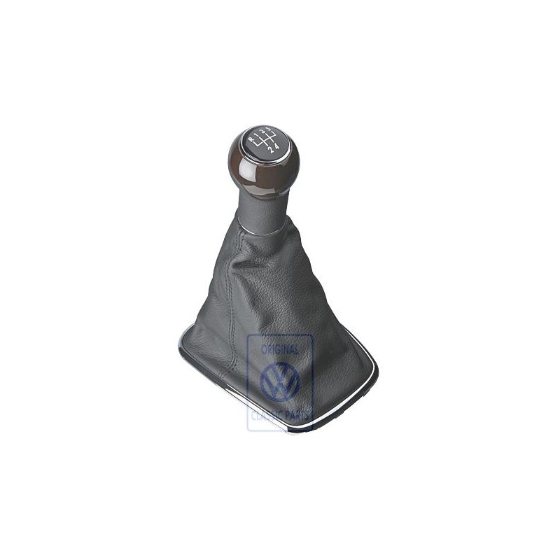 VW Original Schalthebelknopf Holz/Leder - 1J0711113BSMBK
