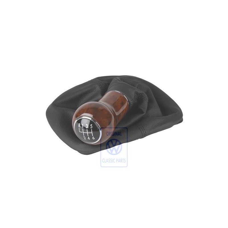 VW Original Schalthebelknopf Holz Mit Schalthebelverkleidung - 1J0711113S FXZ