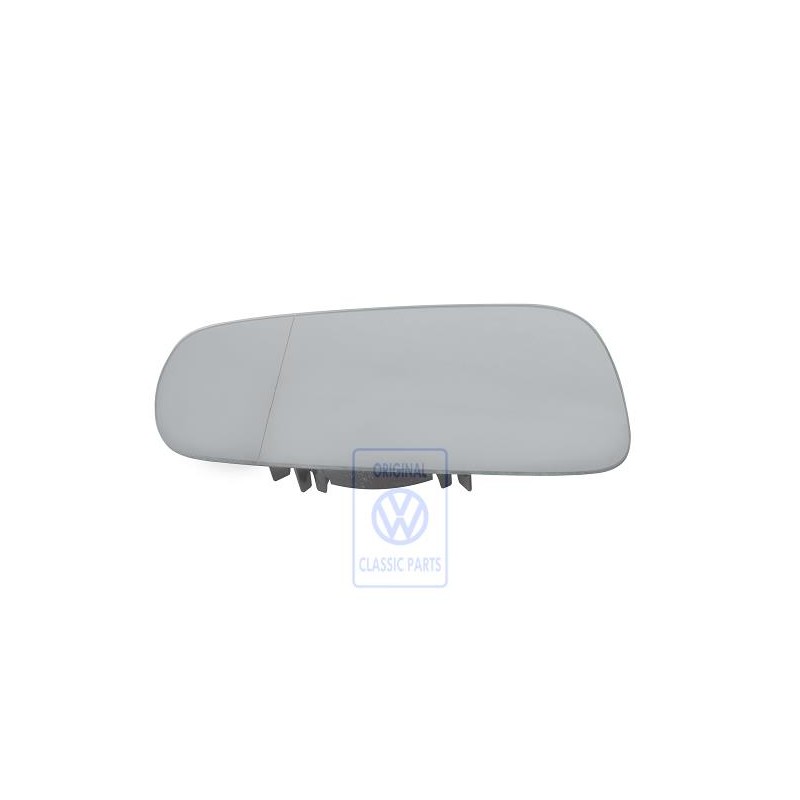 VW Original Spiegelglas (Asphärisch- Weitwinkel) Mit Trägerplatte - 1J2857522