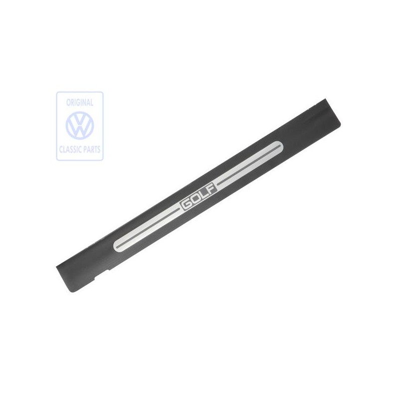 VW Original Einstiegschutzfolie Mit Schriftzug Schwarz/Silber - 1J3853806F 61E