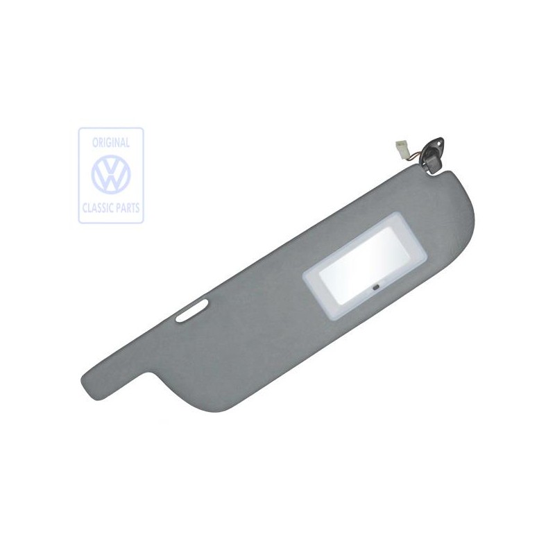 VW Original Sonnenblende Mit Beleuchtetem Spiegel Hellgrau - 255857552B 3BX