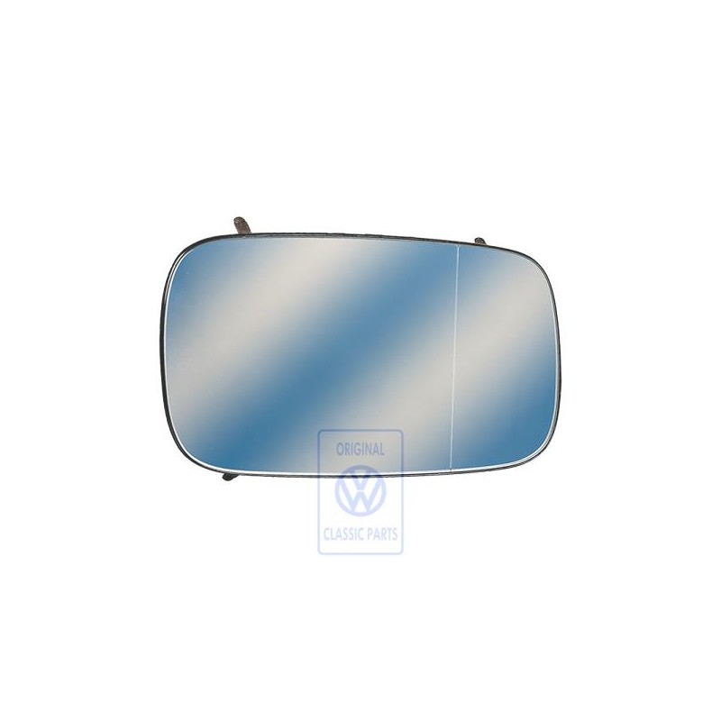 VW Original Spiegelglas (Asphärisch- Weitwinkel) Mit Trägerplatte - 358857522A