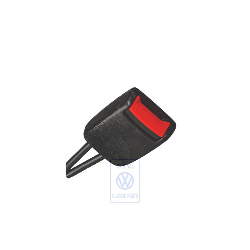 VW Original Gurtschloss Mit Warn- Kontakt Satinschwarz/Feuerrot - 3B1858471H FCN