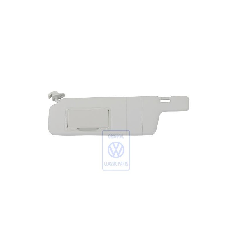 VW Original Sonnenblende Mit Spiegel Und Abdeckung Perlgrau - 6KE857551A 2F4