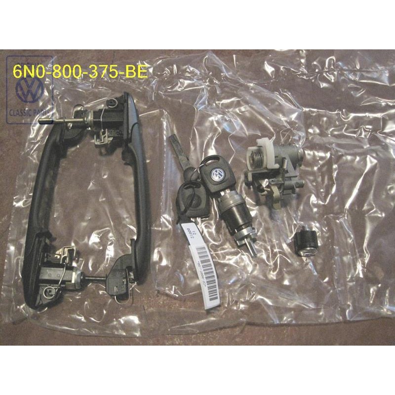 VW Original 3 Satz Schliesszylinder Für Türgriff Klappe Hinten - 6N0800375BE