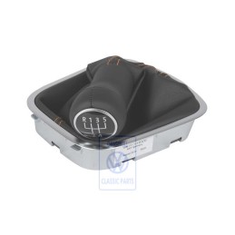 VW Original Schalthebelknopf Leder Mit Schalthebelverkleidung - 6R0711113M S0D