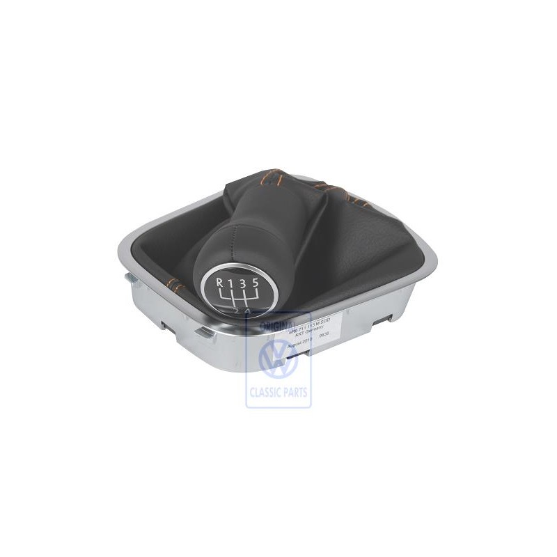 VW Original Schalthebelknopf Leder Mit Schalthebelverkleidung - 6R0711113M S0D