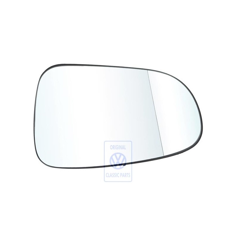 VW Original Spiegelglas (Asphärisch- Weitwinkel) Mit Trägerplatte - 7M0857521D