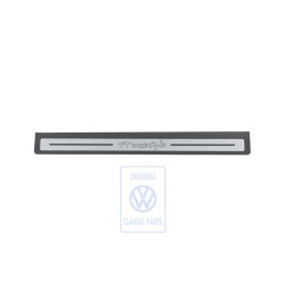 VW Original Einstiegschutzfolie Mit Schriftzug Schwarz/Silber - 7M3853806B 61E