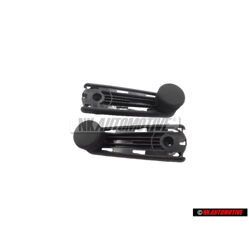 2x VW Original Fensterkurbel Satinschwarz - 357837581 01C