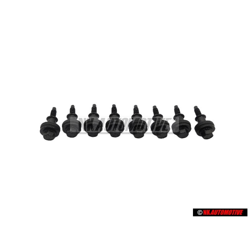 8x VW Original Sechskantbundschraube Mit Führungshülse - 022103831B