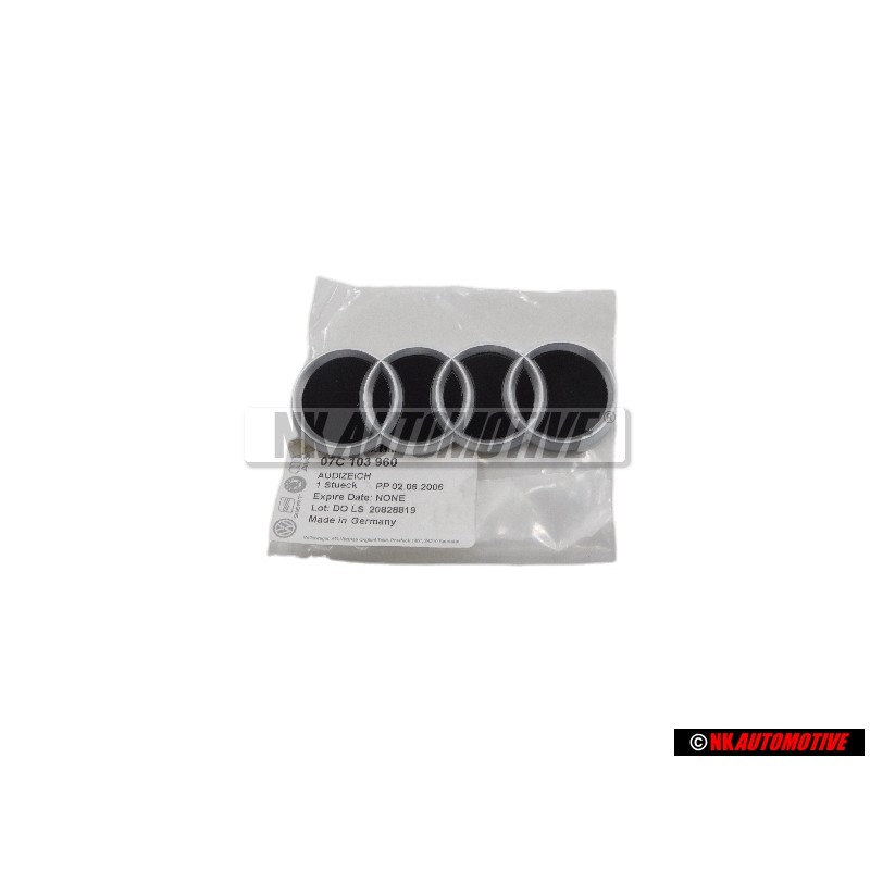 Audi Original Ringe Schriftzug Emblem Logo für Motorabdeckung - 07C103960