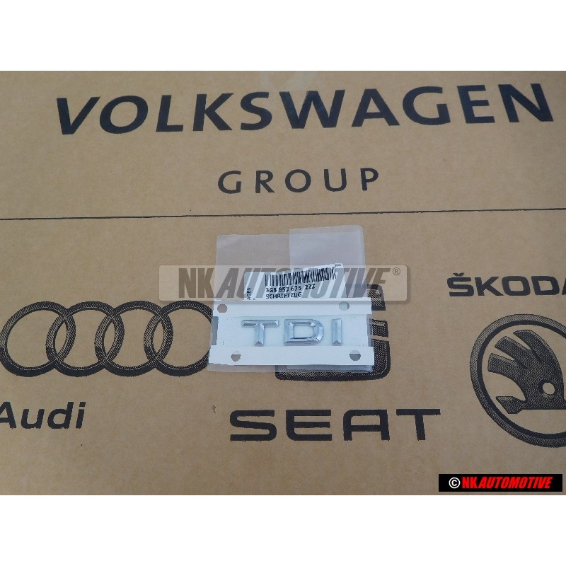 VW Original TDI Hinten Schriftzug Emblem Logo Chrom - 3G8853675 2ZZ