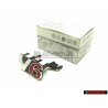 VW Original V6 Vorne Kühlergrill Emblem Schriftz Chrom Rot - 1J6853679E GQF