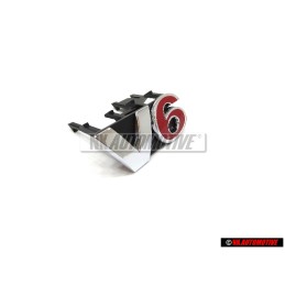 VW Original V6 Vorne Kühlergrill Emblem Schriftz Chrom Rot - 1J6853679E GQF