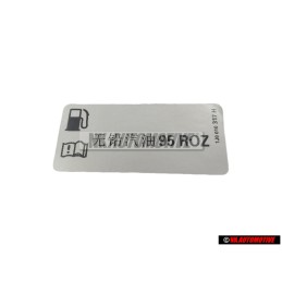 VW Original Kennschild 'Bleifreies Benzin' - 1J0010317H