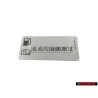 VW Original Kennschild 'Bleifreies Benzin' - 1J0010317H