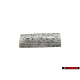 VW Original Kennschild Für Reifendruck - 7L6010342D