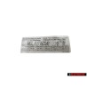 VW Original Kennschild Für Reifendruck - 7M3010305K