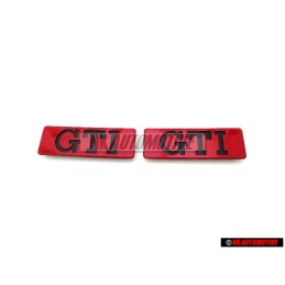 2x VW Original GTI Seite Schriftzug Emblem Logo Rot - 191853714