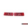 2x VW Original GTI Seite Schriftzug Emblem Logo Rot - 191853714