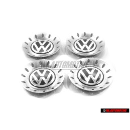 4x VW Original Radkappe Brillantchrom/Dolomitgrau - 1C0601149B GRB