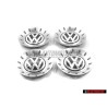 4x VW Original Radkappe Brillantchrom/Dolomitgrau - 1C0601149B GRB