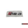 Audi Original RS3 Hinten Schriftzug Emblem Logo Schwarz Rot - 8V0853740 T94