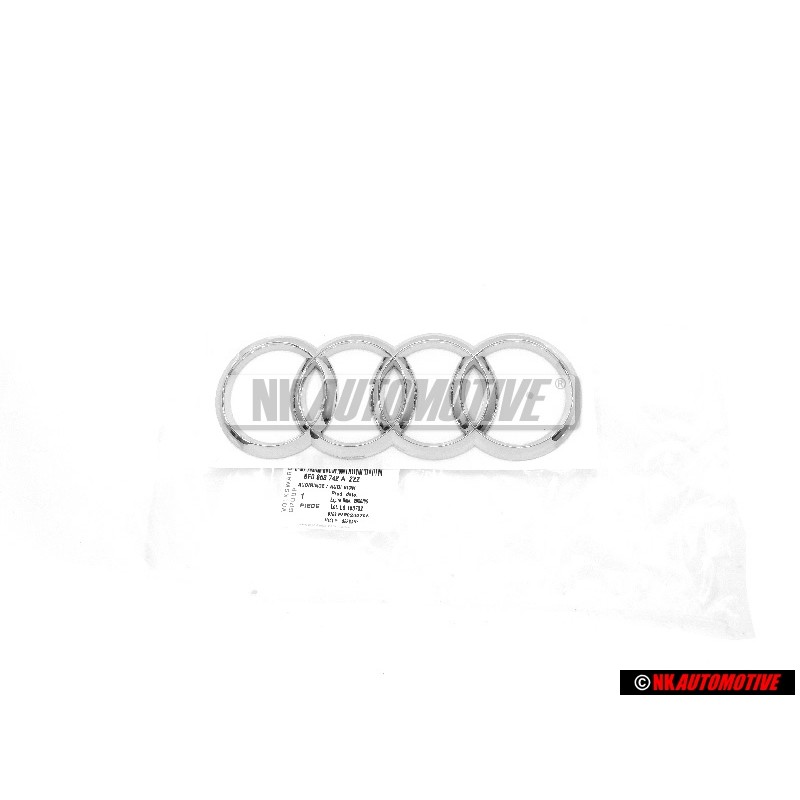 Audi Original Ringe Hinten Schriftzug Emblem Logo Zeichen Chrom - 8F0853742A 2ZZ