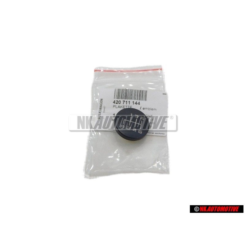 Audi Original 6-Gang Schaltknauf Schalthebel Emblem Plakette - 420711144