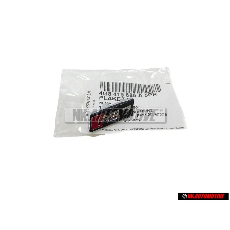 Audi Original RS7 Plakette Schriftzug Emblem Logo für Lenkrad - 4G8419685A 5PR
