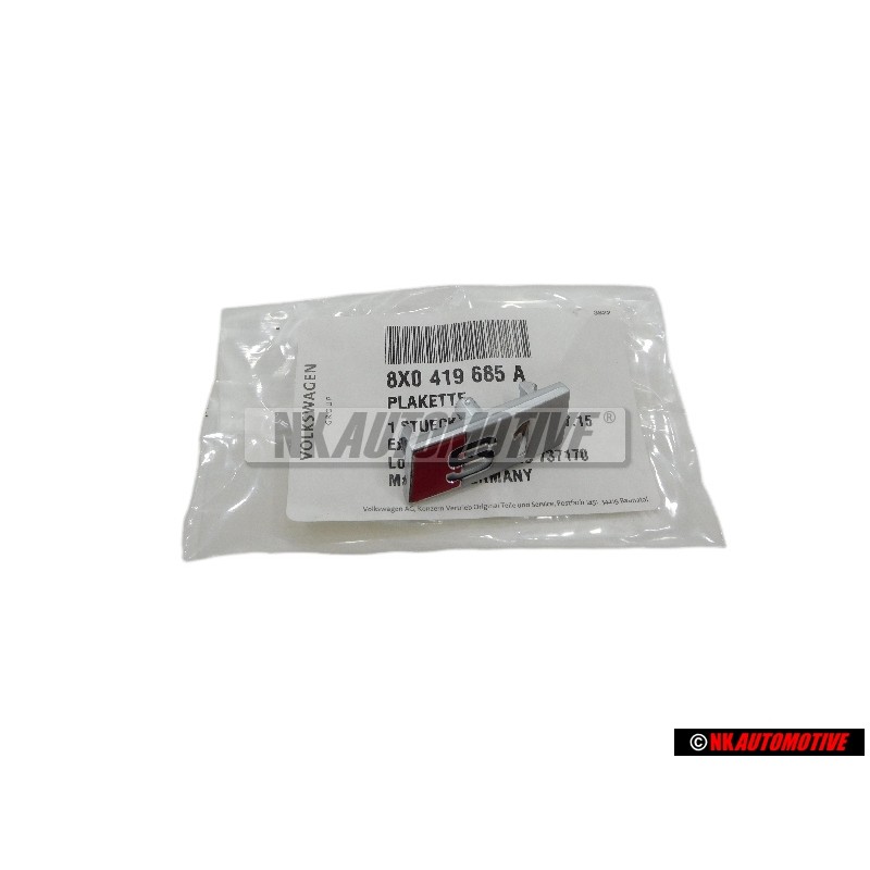 Audi Original S1 Plakette Schriftzug Emblem Logo für Lenkrad - 8X0419685A