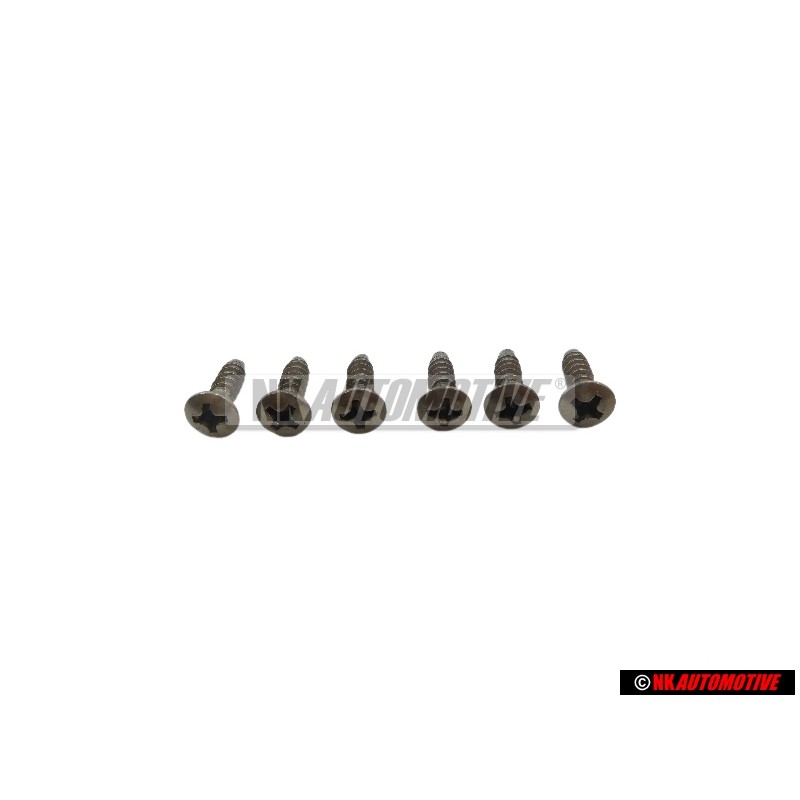 6x VW Original Linsensenkblechschraube - N 0140909