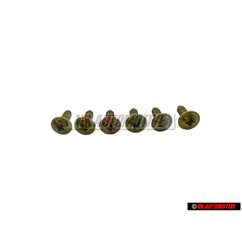 6x VW Original Linsenblechschraube - N 90098101