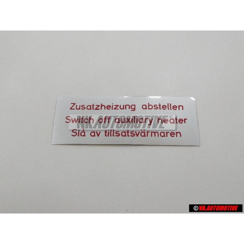 VW Original Hinweisschild - 111261995