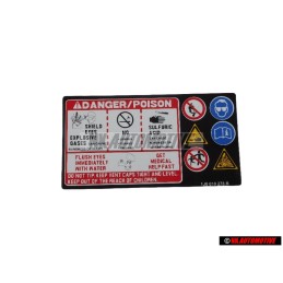 VW Original Hinweisschild - 1J0010278R